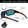 Lentes de Sol Deportivos Polarizados para Hombre, Lentes de Sol para Hombre Envolventes Protección UV400 para Ciclismo Pesca Conducción