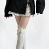 Algodón Puro Lolita Cinta Ancha de Encaje Pueblo Dulce Deseo Puro Calcetines de Primavera para Mujer Calcetines Lolita