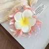 Pinza para el pelo de flor de tela estilo vacacional, dulce y elegante, con un ambiente de nicho, pinza de pico de pato, accesorio para el pelo de lujo ligero y de alta gama