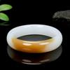 Pulseira de jade branco açúcar de Xinjiang, pulseira de jade meio Jiangshan, jade dourado natural, jade branco, pulseira de jade feminina, atacado