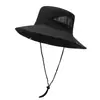 Nuevo sombrero de pescador de secado rápido y protección solar de verano, unisex, moderno, versátil, simple, ligero, transpirable, de ala ancha