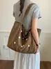 Bolsa de mano tipo tote ins estrella coreana, dulce y ligera para mujer, nuevo modelo 2026, estilo casual, bolsa de hombro de gran capacidad para ir al trabajo