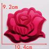 Adesivo de Aplique Flor Rosa de Tamanho Grande, Médio e Pequeno para Toalha de Mesa de Hotel e Lençol de Cama Reparo de Manchas Decalque para Passar a Ferro Adesivo para Tecido com Furo de Cigarro