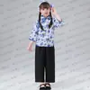 Traje de actuación de niña de aldea para niños Recolección de té Danza Yangge Hermana agricultora Traje de Aqing Niña pequeña Étnico