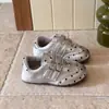 Tênis GAT infantil retrô de bolinhas, novos tênis de treinamento estilo Mary Jane coreano para primavera e outono para meninas, sapatos de sola macia