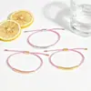 Pulseras de Pareja de Tubo Curvado de Venta Caliente Transfronteriza para Nicho, Acero de Titanio, Personalizables con Grabado, Ajustables, Pulseras Tejidas Simples Hechas a Mano al por Mayor
