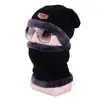 Gorro de Punto Estilo Coreano Gorro de Lana y Bufanda Conjunto de Dos Piezas Otoño e Invierno Exterior Versátil Jersey Cortavientos y Nieve (Plato Corto