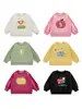 Moletom Infantil Feminino Wuri Bub Estampado Digitalmente Outono Estilo Ocidental Fofo Gola Canelada Solto Casual