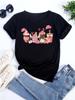 Camiseta de mujer Camiseta moda estampado taza de café gráfica top día de San Valentín mujer amante