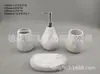 Juego de Cerámica para Baño y Lavabo de Cuatro Piezas Suministros de Baño de Hotel Botella de Perfume Dispensador de Pasta de Dientes Cerámica