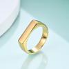 Anillo de Acero Inoxidable Liso, Tira Larga Pequeña, Elegante, Versátil, Simple, de Moda, Fundido, 4 mm, Venta Caliente Europea y Americana, Transfronterizo, Al por Mayor