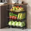 Estante de Almacenamiento para Cocina, Carrito Pequeño, Cesta de Verduras de Múltiples Niveles, Organizador de Frutas y Condimentos, Organizador de Snacks para Rellenar Espacios en Casa