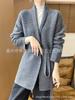 Cinturón Perezoso 2025 Nuevo Cardigan Tejido Primavera y Otoño Abrigo de Punto Grueso Estación Europea Suelto Ropa de Punto Chaqueta de Punto