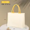 Bolsa de Lona Tote con Logo Personalizado, Bolsa Tridimensional Laminada, Bolso de Mano de Gran Capacidad, Bolsa Grande de Lona Publicitaria Personalizada