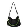 Bolso original casual de tela de nailon, diseño plisado de nicho, bandolera, bolso de hombro para estudiante, moda versátil, bolso dumpling