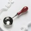 Cuchara de plata estilo burbuja para derretir sellos de cera, cuchara de plástico para cera para horno de sellos de cera