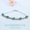 Pulsera de Calabaza de Jade Natural Grado A Guan Yu Joyería de Cuentas de Jade Azul Agua Venta al por Mayor en Vivo de Comercio Electrónico S5060205