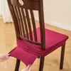 Fundas elásticas de color liso para sillas transfronterizas, sencillas y engrosadas, antideslizantes, adecuadas para sillas de comedor, y se pueden usar como cojines de asiento o fundas para taburetes para todas las estaciones