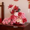 Decoración de Mesa de Café para Habitación de Boda, Arreglo de Flores Artificiales para Mesita de Noche de Compromiso, Adornos Florales para Mesa de Comedor de Boda, Flores Artificiales