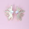 Pendientes de Encaje con Cinta y Borla de Corazón con Diseño de Personalidad de Dibujos Animados Lindos