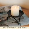 Candelabro de metal creativo simple al por mayor, candelabro pequeño negro de escritorio transfronterizo de Amazon, bandeja para velas de aromaterapia