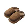Nuevas pantuflas de algodón afelpado para mujer invierno 2026 con sensación de pisar excremento, cálidas, impermeables, antideslizantes, de suela gruesa, para parejas, pantuflas de algodón para hombre invierno