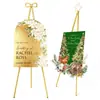 Suporte de Exibição Intercambiável Personalizado em Forma de Laço Dourado Suporte de Boas-Vindas para Casamento Suporte de Exibição de Cartazes para Feriados