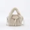 Bolsa Acolchoada de Nicho Coreana Bolsa de Mão Feminina Outono e Inverno Nova Moda Peluda Quente Uma Alça Transversal Bolsa Peluda