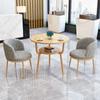 Mesa de Negociação e Conjunto de Cadeiras de Recepção de Luxo Leve Mesa de Jantar para Apartamento Pequeno Mesa Redonda Pequena para Varanda de Negociação Loja de Chá com Leite Café