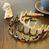 Diadema Shangxuan de Acetato con Dientes de Onda Grande para Mujer, Simple Diadema de Alta Corona para Recoger el Cabello con un Accesorio de Lujo Esponjoso de Doble Uso