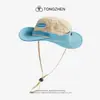 Sombrero de protección solar de secado rápido con bloques de color para padres e hijos, para hombres y mujeres, sombrero de pescador de verano para viajes al aire libre, senderismo, camping y montañismo