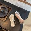 Nuevas Sandalias de Verano Elegantes con Punta Cuadrada Diagonal, Tira en T y Diseño de Clip en el Dedo del Pie, Sandalias Planas Versátiles para Mujer, Sandalias Negras