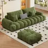 Sofá de Veludo Chenille para Lazer na Sala de Estar, Sofá Modular Simples de Alto Padrão para Residências Pequenas e Médias, Sofá de Tecido de Linha Reta