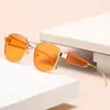 2025 novos óculos de sol ovais transfronteiriços amazon lentes quentes redondos metal óculos de sol da moda homens e mulheres
