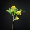 Flor Artificial Fresca e Simples Ramo Único Arranjo de Flor de Osmanthus Casamento Decoração de Casa Adereço Buquê Flor de Osmanthus Falsa Decorativa