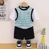 Ropa para niños, conjunto de verano para niños, ropa deportiva de verano elegante para bebés, conjunto casual de dos piezas para bebés y niños pequeños, disponible para dropshipping