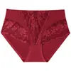 Pantaletas de mujer de tiro alto con ribete de encaje, entrepierna de algodón, alta elasticidad, talla grande, control de abdomen, realce de glúteos, calzones de mujer calidad de exportación