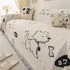 Funda de Sofá de Dibujos Animados 2026 Modelo Nuevo Tela de Funda de Sofá de Medio Polar, Funda Elástica para Sofá de Cobertura Completa, Manta Anti-Arañazos de Gato