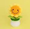 Produto Acabado: Planta de Girassol em Vaso para a Temporada de Formatura, Presente Trançado para Melhor Amigo, Professor, Amigo, Decoração de Interior, Atacado de Presente em Buquê