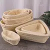 Cesta de Fermentación de Pan Estilo Europeo Redonda Ovalada Herramienta de Fermentación de Masa Cesta de Fermentación de Ratán Juego de Cestas para Hornear