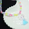 Collar de Dibujos Animados para Niños Sanrio Niña Collar de Color Pulsera Kulomi Brillo Aisha Accesorios con Cuentas