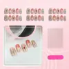 30 Peças de Unhas Postiças Cat-Eye que Mudam de Cor, Cor Nude Curta, Manicure Feita à Mão Cat-Eye Branco, Adesivos de Unha Acabados de Alta Qualidade