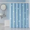 Cortina de ducha impermeable y engrosada para el baño, resistente al moho, utilizada como mampara o cortina de puerta, no requiere taladro, juego completo