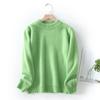 Nuevo Suéter Base de Punto Grueso 12 Agujas Unisex Infantil de Cuello Alto Medio Color Caramelo Estudiante Otoño e Invierno 2025 Transfronterizo