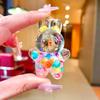 Muñeca de Gato Kt de Dibujos Animados con Arena Líquida en una Botella Venta al por Mayor Decoración Creativa para Escritorio Llavero Acrílico Colgante Pequeño Accesorio
