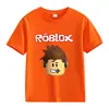 Roupa Infantil Transfronteiriça ROBLOX Camiseta para Meninos e Meninas Verão Europeu e Americano Camiseta de Algodão de Manga Curta Jaqueta de Manga Curta para Homens e Mulheres de Comércio Exterior