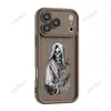 Capa de celular temática escura com caveira e Virgem Maria para iPhone 17 Pro, fornecimento transfronteiriço, best-seller de Halloween, design de janela grande, disponível em várias cores, acabamento fosco