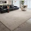 Alfombra para sala de estar, alfombra de sofá estilo minimalista italiano nuevo, lujo ligero, alta gama, lavable y limpiable, tapete impermeable gris simple