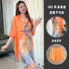 Popular de alta qualidade luxo leve estiloso seda gelada vestido camisa pijama feminino verão novo luxuoso roupão de dormir roupa de casa conjunto fino