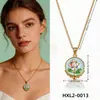 Flor de Perla Popular Transfronteriza Esmalte Acero de Titanio Diseño de Nicho Joyería de Exportación Accesorios de Collar de Gama Alta para Mujeres Verano